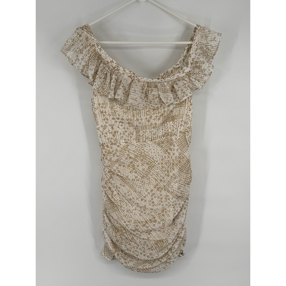 T. J. D. The Jetset Diaries Revolve Hikueru Mini Dress Size Large Ruched Bodycon - Picture 3 of 14